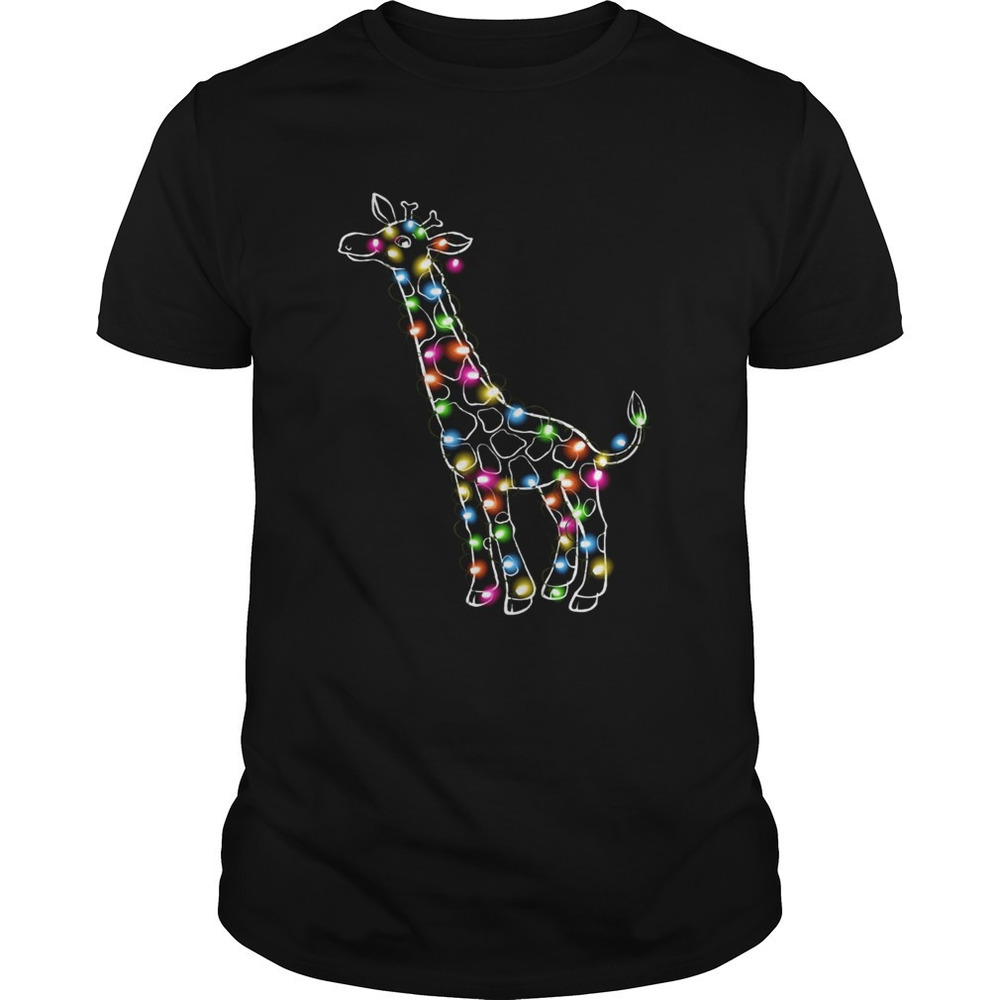 Giraffe Christmas Lights Shirt